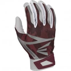 Easton Z7 Hyperskin Batting Gloves - White Maroon Camo