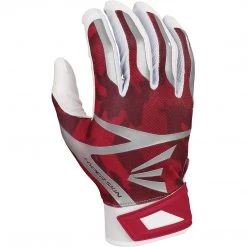 Easton Z7 Hyperskin Batting Gloves - White Red Camo