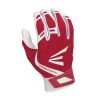 Easton ZF7 VRS Hyperskin Fastpitch Batting Gloves - White Red 2 Easton ZF7 VRS Hyperskin Fastpitch Batting Gloves - White Red