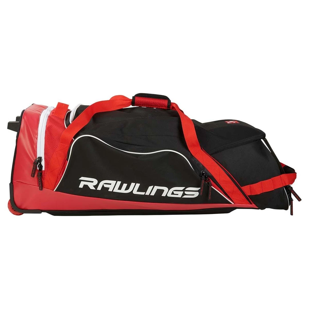 Rawlings R1502 Wheeled Equipment Bag - Scarlet 3 Rawlings R1502 Wheeled Equipment Bag - Scarlet