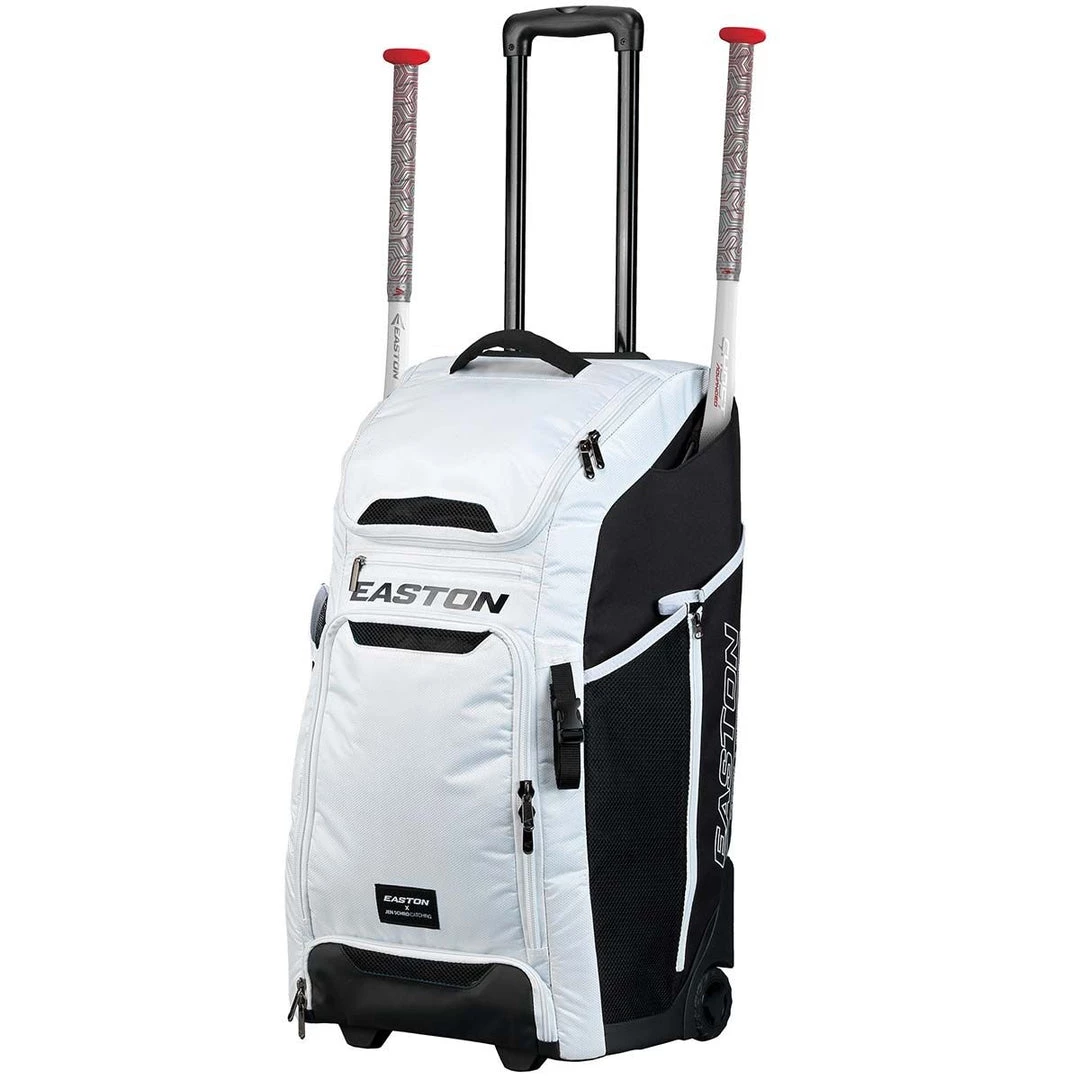Easton Catcher's Wheeled Bag - White 3 Easton Catcher's Wheeled Bag - White