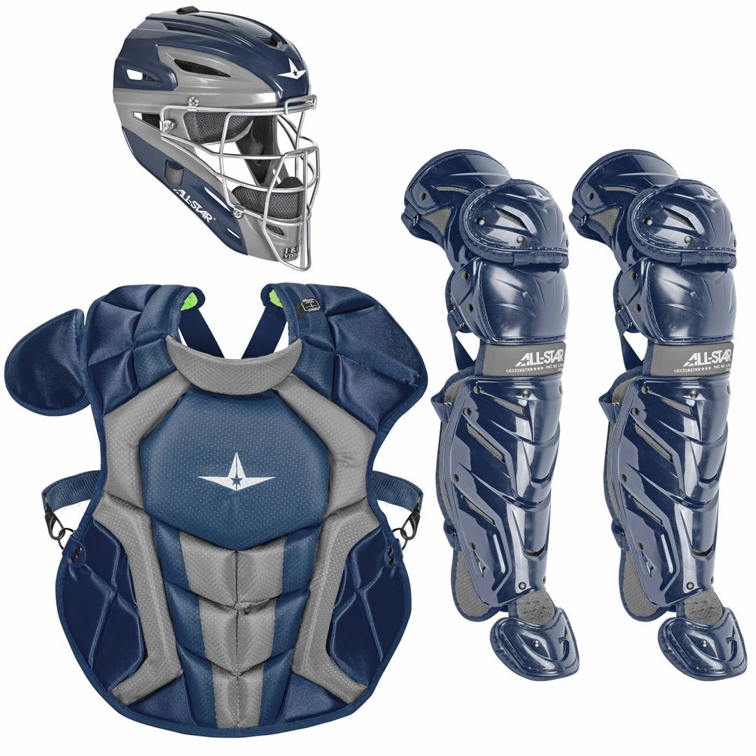 All-Star System 7 Certified NOCSAE Young Pro Catcher's Set (Ages 12-16) - Navy Baseball 3 All-Star System 7 Certified NOCSAE Young Pro Catcher's Set (Ages 12-16) - Navy Baseball