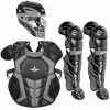 Baseball All-Star System 7 Certified NOCSAE Young Pro Catcher's Set (Ages 12-16) - Black