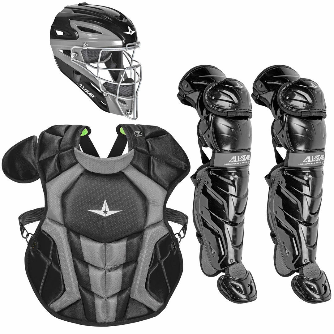 Baseball All-Star System 7 Certified NOCSAE Young Pro Catcher's Set (Ages 12-16) - Black 3 Baseball All-Star System 7 Certified NOCSAE Young Pro Catcher's Set (Ages 12-16) - Black