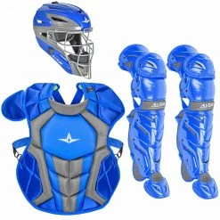 Baseball All-Star System 7 Certified NOCSAE Young Pro Catcher's Set (Ages 12-16) - Royal