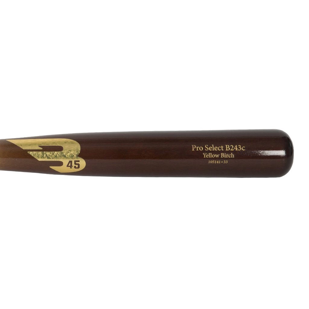 B45 Pro Select Stock B243C Birch Bat - Black Brown Baseball 4 B45 Pro Select Stock B243C Birch Bat - Black Brown Baseball