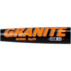 Pinnacle Sports Pinnacle Granite Adult Bamboo Hickory Bat - Orange Black