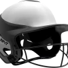 Rip-It Softball Vision Pro Helmet Home - White Black