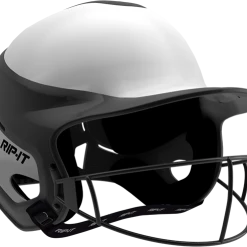 Rip-It Softball Vision Pro Helmet Home - White Black