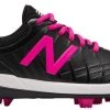 New Balance Youth J4040v5 Molded Baseball Cleats - Black Pink 1 New Balance Youth J4040v5 Molded Baseball Cleats - Black Pink