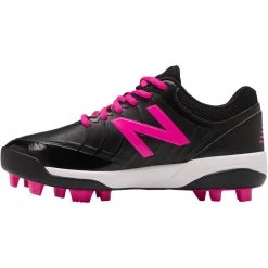New Balance Youth J4040v5 Molded Baseball Cleats - Black Pink