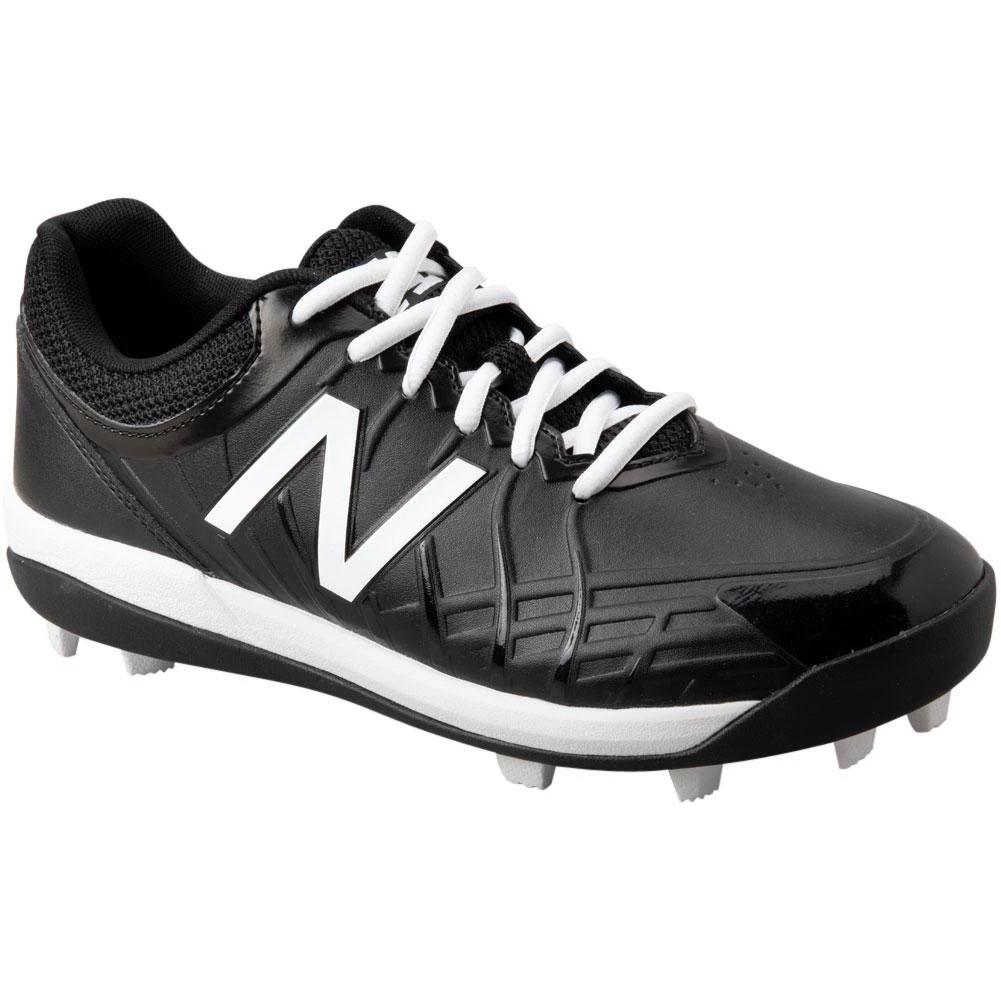 New Balance Youth J4040v5 Molded Baseball Cleats - Black White 3 New Balance Youth J4040v5 Molded Baseball Cleats - Black White