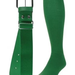Baseball Twin City Belt Knee High Sock Combo - Kelly