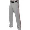 Easton Mako 2 Piped Baseball Pant - Gray Red