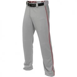 Easton Mako 2 Piped Baseball Pant - Gray Red