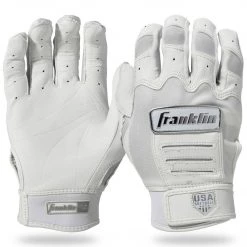 Baseball Franklin USA Women's Softball Chrome CFX Pro Batting Gloves - White