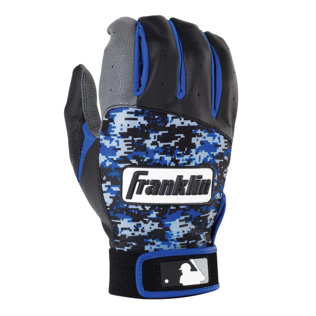 Franklin Digitek Youth Batting Gloves - Black Royal Camo 3 Franklin Digitek Youth Batting Gloves - Black Royal Camo