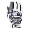 Franklin Digitek Youth Batting Gloves - White Black Camo 1 Franklin Digitek Youth Batting Gloves - White Black Camo