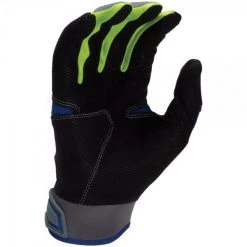 Easton HS9 Adult Batting Glove - Gray Royal Neon Yellow Batting Gloves