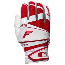 Franklin's Freeflex Pro Adult Batting Gloves - White Red