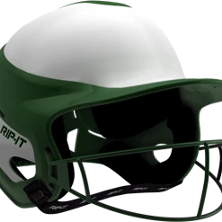 Rip-It Softball Vision Pro Helmet Home - White Green