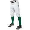 Easton Pro+ Piped Knicker Baseball Pant - White Green