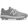 New Balance Youth J4040v5 Molded Baseball Cleats - Gray White