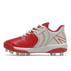 New Balance FuelCell New Balance Youth J4040v6 Low Rubber Molded Cleat - Red White