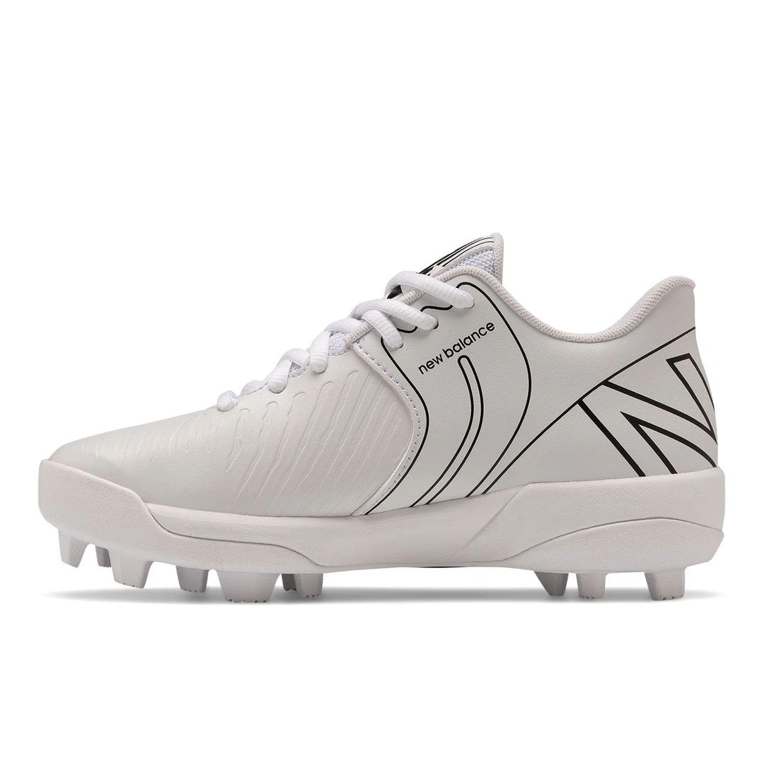 New Balance FuelCell New Balance Youth J4040v6 Low Rubber Molded Cleat - White Black 5 New Balance FuelCell New Balance Youth J4040v6 Low Rubber Molded Cleat - White Black