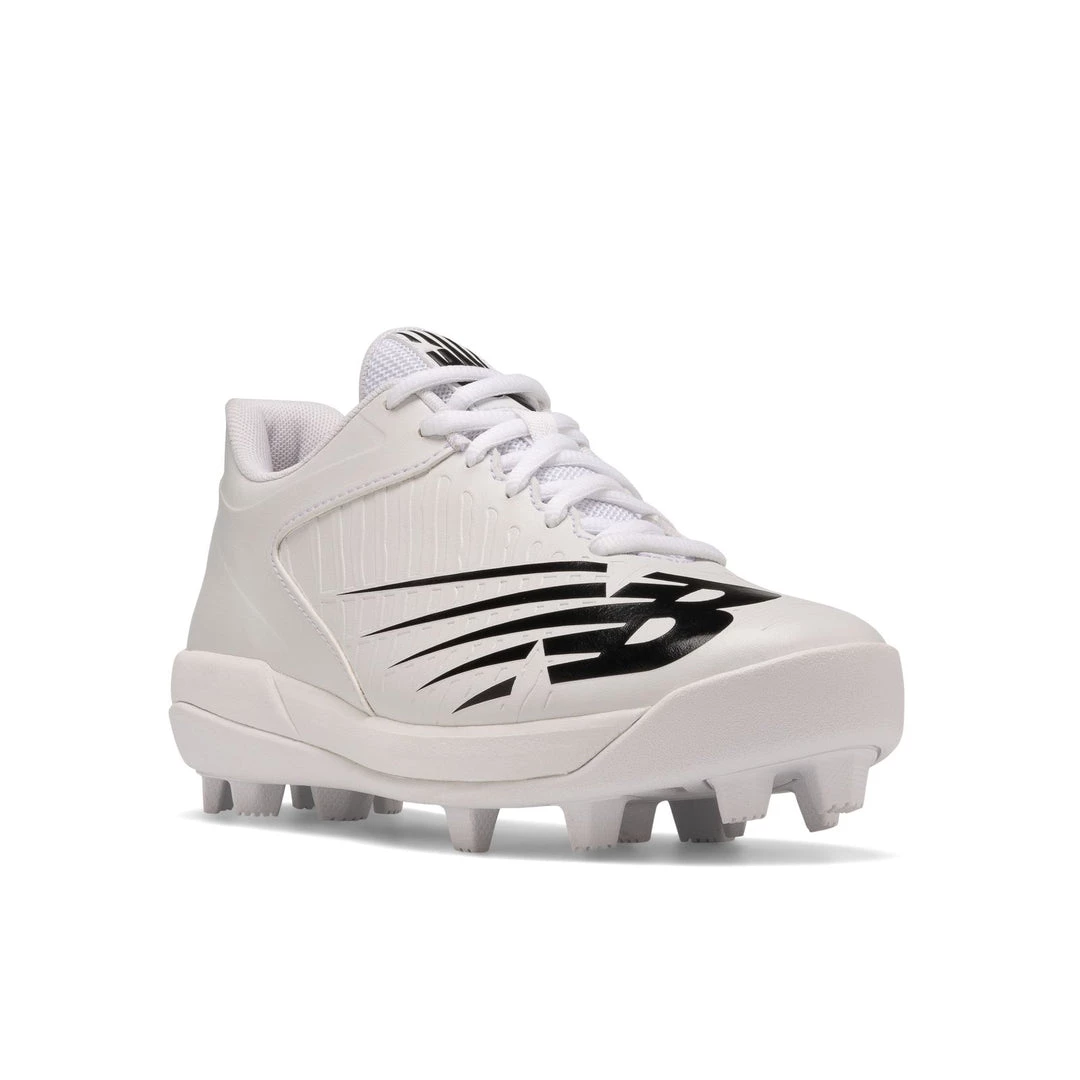 New Balance FuelCell New Balance Youth J4040v6 Low Rubber Molded Cleat - White Black 4 New Balance FuelCell New Balance Youth J4040v6 Low Rubber Molded Cleat - White Black