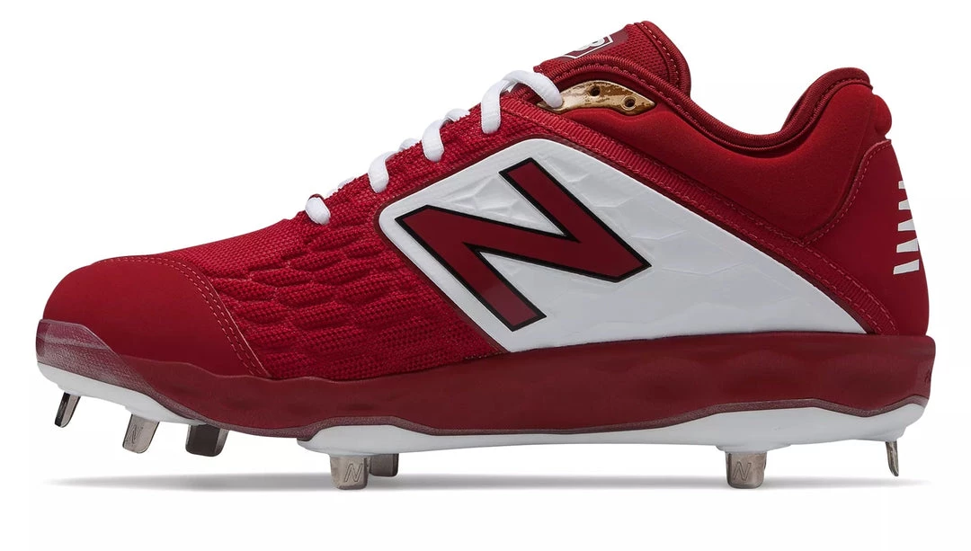 New Balance 3000v4 Fresh Foam Metal Cleats Low Cut - Maroon White 4 New Balance 3000v4 Fresh Foam Metal Cleats Low Cut - Maroon White