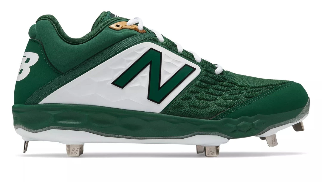 New Balance 3000v4 Fresh Foam Metal Cleats Low Cut - Green White 3 New Balance 3000v4 Fresh Foam Metal Cleats Low Cut - Green White