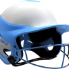 Rip-It Softball Vision Pro Helmet Home - White Light Blue