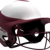 Rip-It Softball Vision Pro Helmet Home - White Maroon