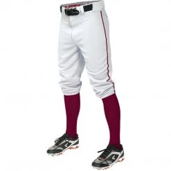 Easton Pro+ Piped Knicker Baseball Pant - White Maroon