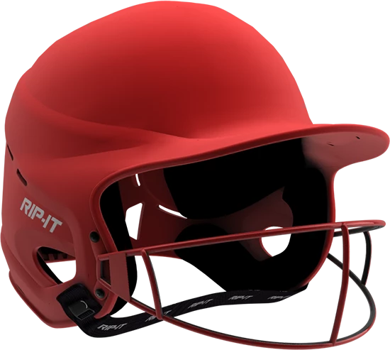 Rip-It Softball Vision Pro Helmet - Matte Red 3 Rip-It Softball Vision Pro Helmet - Matte Red
