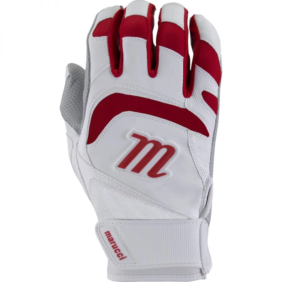 Baseball Marucci 2021 Signature Youth Batting Glove - Red White 3 Baseball Marucci 2021 Signature Youth Batting Glove - Red White