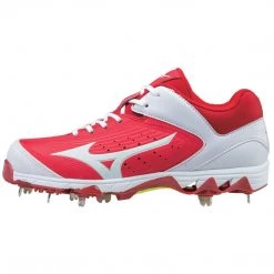 Mizuno 9-Spike Swift 5 Cleats - Red White Softball