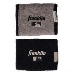 Franklin MLB X-Vent Reversible Wristband 4" - Black Gray