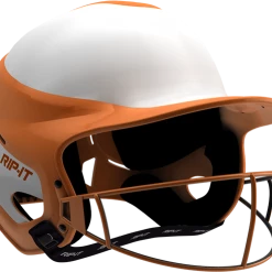 Rip-It Softball Vision Pro Helmet Home - White Orange