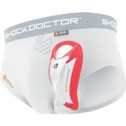 Shock Doctor Core Brief With Bio-Flex Cup - White Baseball
