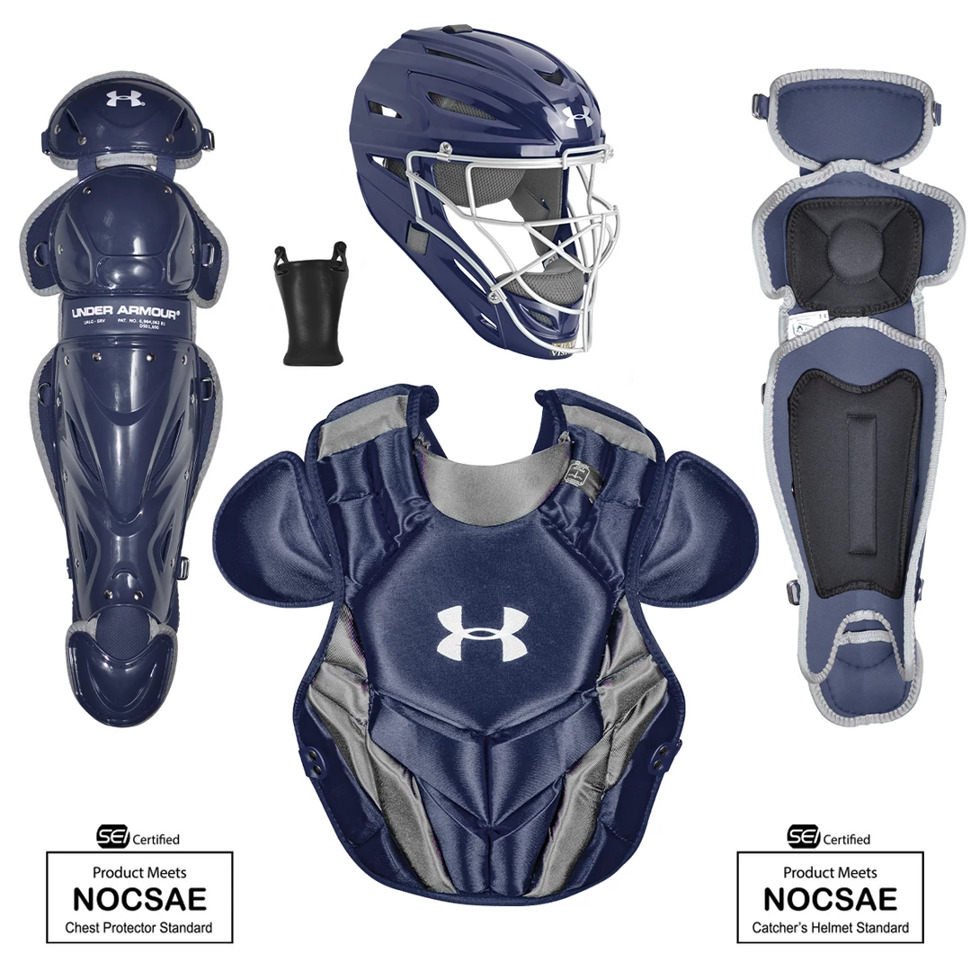 Baseball Under Armour Converge Victory Series UACKCC4-YVS 7-9 Yr Catcher's Kit - Navy 3 Baseball Under Armour Converge Victory Series UACKCC4-YVS 7-9 Yr Catcher's Kit - Navy