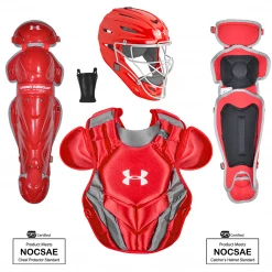 Under Armour Converge Victory Series UACKCC4-SRVS 12-16 Yr Catcher's Kit - Scarlet