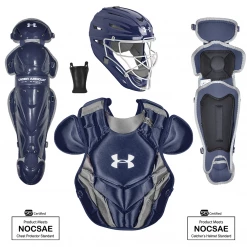 Baseball Under Armour Converge Victory Series UACKCC4-SRVS 12-16 Yr Catcher's Kit - Navy