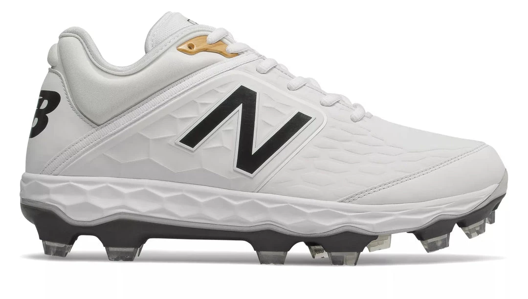 New Balance 3000v4 TPU Molded Cleat Low-Cut - White 3 New Balance 3000v4 TPU Molded Cleat Low-Cut - White