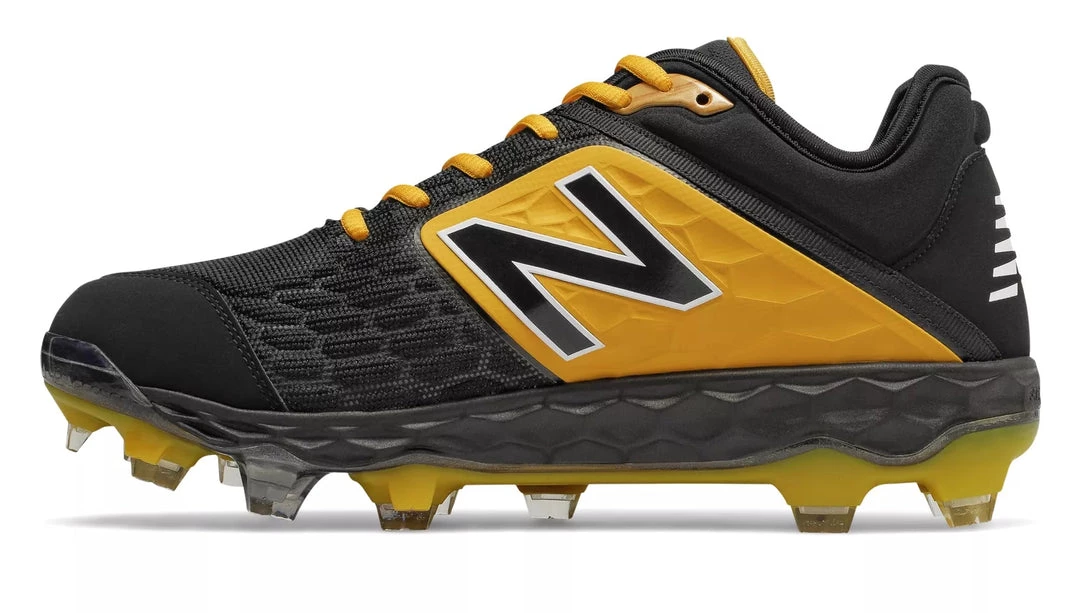 New Balance 3000v4 TPU Molded Cleat Low-Cut - Black Yellow 4 New Balance 3000v4 TPU Molded Cleat Low-Cut - Black Yellow