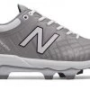 New Balance PL4040v5 Molded Cleats Low-Cut - Gray White Baseball