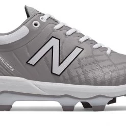 New Balance PL4040v5 Molded Cleats Low-Cut - Gray White Baseball