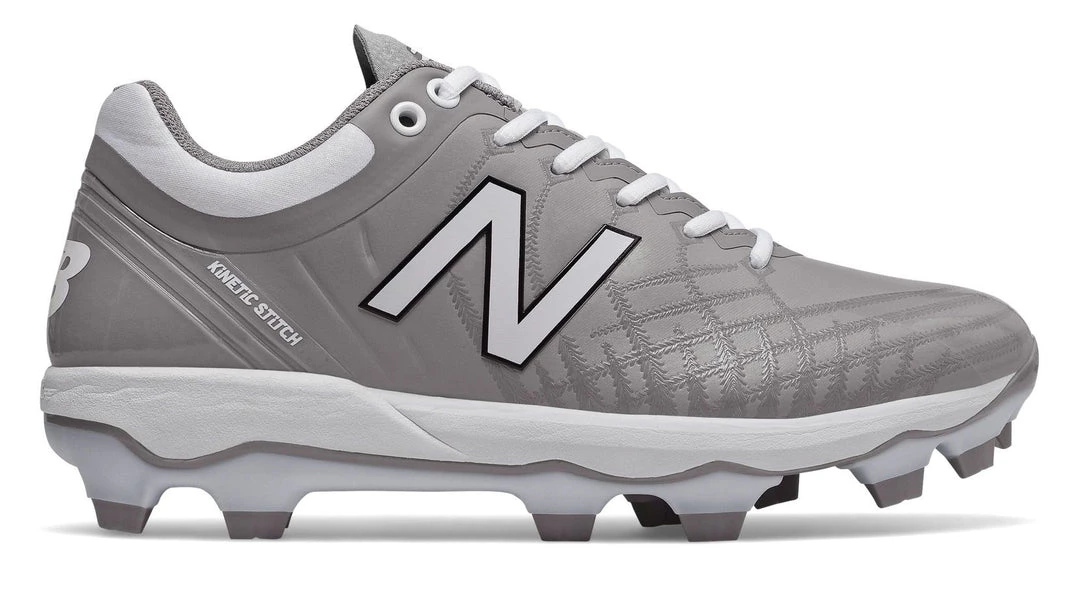 New Balance PL4040v5 Molded Cleats Low-Cut - Gray White Baseball 3 New Balance PL4040v5 Molded Cleats Low-Cut - Gray White Baseball