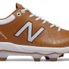 New Balance PL4040v5 Molded Cleats Low-Cut - Texas Orange White Baseball